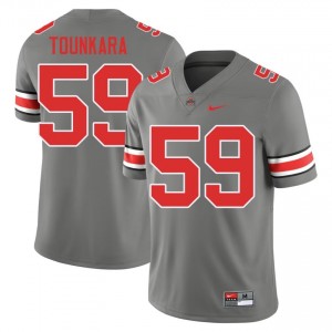 OSU Buckeyes Ahmed Tounkara #59 Grey Men College Jersey | Iconic Embroidery Football Uniform 15249233