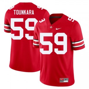 Scarlet #59 Ahmed Tounkara Men Embroidery Jersey | Ohio State Buckeyes Moisture Wicking High School Football Edition 51774042