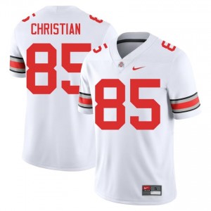Bennett Christian #85 White Men Embroidery Jersey | Ohio State High School Football Gear 61007213