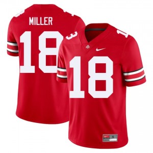 Scarlet #18 Bodpegn Miller Men Stitched Jersey | Ohio State Buckeyes Elite University Football Edition 43613928