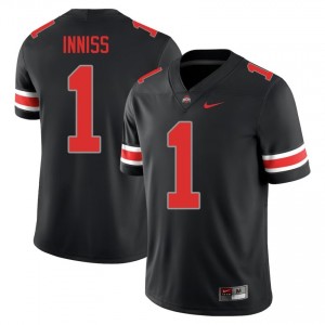 Black #1 Brandon Inniss Men Stitched Jersey | Ohio State Limited NCAA Football Edition 36195570