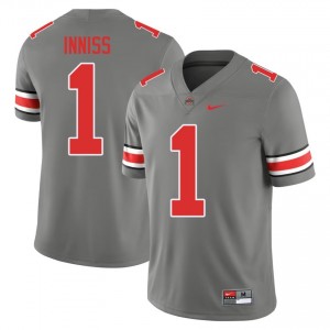 OSU Buckeyes Brandon Inniss #1 Grey Men College Jersey | Authentic Embroidery Football Uniform 16138340