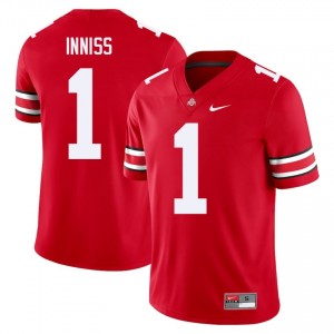 Scarlet #1 Brandon Inniss Men Embroidery Jersey | Ohio State Buckeyes Gameday High School Football Edition 98200377