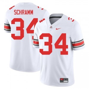 Brennen Schramm #34 White Men Stitched Jersey | Genuine Ohio State NCAA Football Gear 28421895