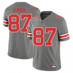 OSU Buckeyes Brody Lennon #87 Grey Men Player Jersey | Elite Thread Stitch Football Uniform 49856235