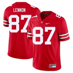 Scarlet #87 Brody Lennon Men Embroidery Jersey | Ohio State Buckeyes Authentic College Football Edition 26189516