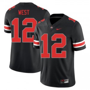 Black #12 Bryce West Men Embroidery Jersey | Ohio State Limited High School Football Edition 23546486