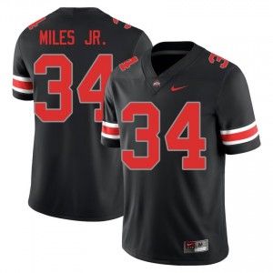 Black #34 Bukari Miles Jr. Men Embroidery Jersey | Ohio State Player College Football Edition 90355150