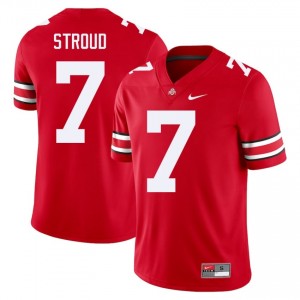 Scarlet #7 C.J. Stroud Men Stitch Jersey | Ohio State Buckeyes Premium Player Football Edition 33353879