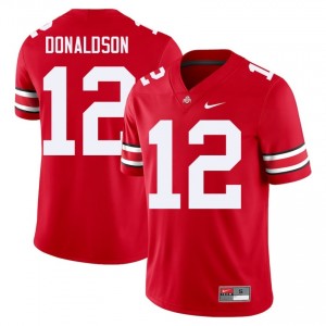 Scarlet #12 CJ Donaldson Men Embroidery Jersey | Ohio State Buckeyes Fresh High School Football Edition 36712266