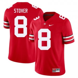 Scarlet #8 Cade Stover Men Embroidery Jersey | Ohio State Buckeyes Essential College Football Edition 23907813