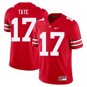 Scarlet #17 Carnell Tate Men Stitched Jersey | Ohio State Buckeyes Premium University Football Edition 57694317