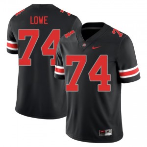 Black #74 Carter Lowe Men Stitch Jersey | Ohio State Genuine Player Football Edition 54729695