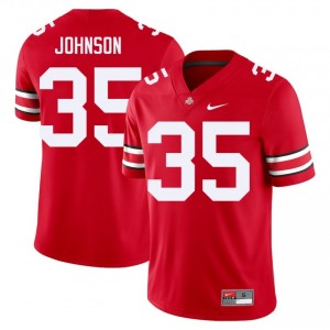 Scarlet #35 Collin Johnson Men Embroidery Jersey | Ohio State Buckeyes Player College Football Edition 34327931