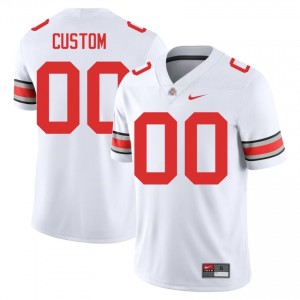 Custom #00 White Men Embroidery Jersey | Licensed Ohio State College Football Gear 93042123