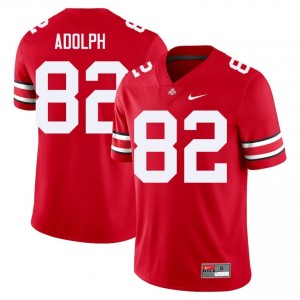 Scarlet #82 David Adolph Men Embroidery Jersey | Ohio State Buckeyes Durable College Football Edition 86558659
