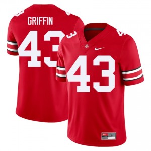 Scarlet #43 Diante Griffin Men Stitch Jersey | Ohio State Buckeyes Pro Cut Player Football Edition 70627689
