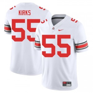 Dominic Kirks #55 White Men Stitch Jersey | Gameday Ohio State Player Football Gear 81252915