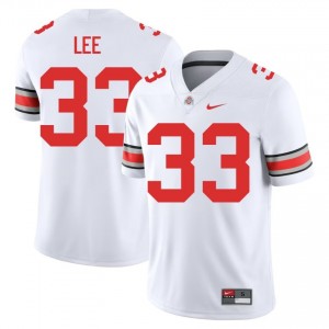 Eli Lee #33 White Men Stitch Jersey | Pro Cut Ohio State Player Football Gear 69787030
