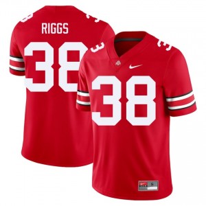 Scarlet #38 Eli Riggs Men Stitched Jersey | Ohio State Buckeyes Pro-Grade University Football Edition 66179152