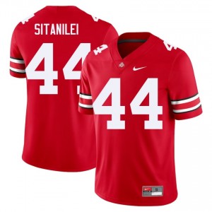Scarlet #44 Epi Sitanilei Men Embroidery Jersey | Ohio State Buckeyes Elite Thread College Football Edition 16934952