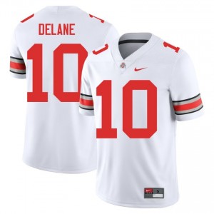 Faheem Delane #10 White Men Stitch Jersey | Licensed Ohio State Player Football Gear 74724318