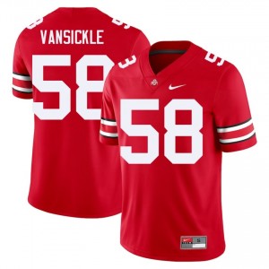 Scarlet #58 Gabe VanSickle Men Embroidery Jersey | Ohio State Buckeyes Officially Licensed College Football Edition 14596196