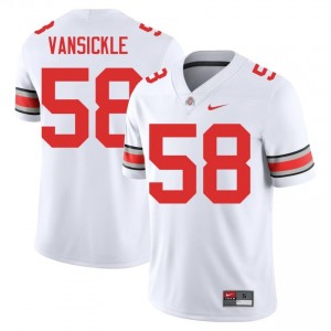 Gabe VanSickle #58 White Men Stitched Jersey | Pro-Grade Ohio State NCAA Football Gear 20842791