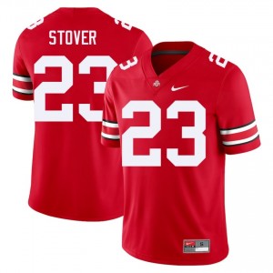 Scarlet #23 Garrett Stover Men Stitched Jersey | Ohio State Buckeyes Moisture Wicking NCAA Football Edition 65551475