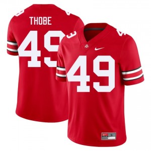 Scarlet #49 Gavin Thobe Men Embroidery Jersey | Ohio State Buckeyes Genuine High School Football Edition 76504477