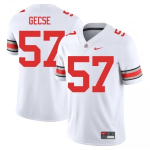 Ian Gecse #57 White Men Embroidery Jersey | Essential Ohio State College Football Gear 19299648