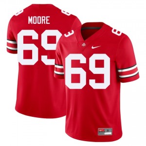 Scarlet #69 Ian Moore Men Embroidery Jersey | Ohio State Buckeyes Essential College Football Edition 17223690