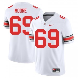 Ian Moore #69 White Men Stitched Jersey | Ohio State NCAA Football Gear 70307618