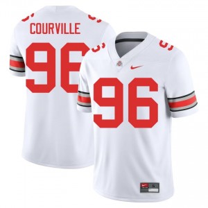 Jackson Courville #96 White Men Stitched Jersey | Iconic Ohio State NCAA Football Gear 15031060