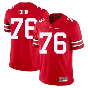 Scarlet #76 Jake Cook Men Embroidery Jersey | Ohio State Buckeyes Exclusive College Football Edition 66607204