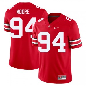 Scarlet #94 Jason Moore Men Stitch Jersey | Ohio State Buckeyes Iconic Player Football Edition 73608129