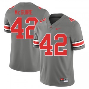 OSU Buckeyes Joe McGuire #42 Grey Men NCAA Jersey | Genuine Stitched Football Uniform 50714453