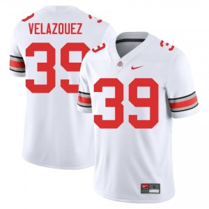 Joey Velazquez #39 White Men Stitched Jersey | Officially Licensed Ohio State NCAA Football Gear 44074345