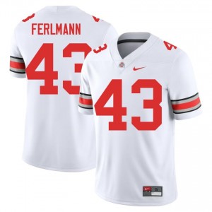 John Ferlmann #43 White Men Stitched Jersey | Premium Ohio State University Football Gear 85440641