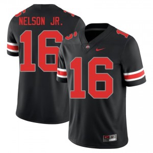 Black #16 Keenan Nelson Jr. Men Stitch Jersey | Ohio State Moisture Wicking Player Football Edition 32677748