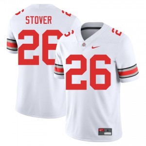 Kolton Stover #26 White Men Embroidery Jersey | Durable Ohio State College Football Gear 88556436
