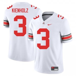 Lincoln Kienholz #3 White Men Embroidery Jersey | Pro Cut Ohio State College Football Gear 84651453