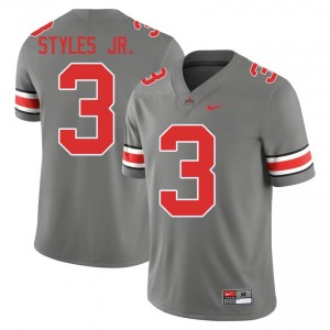 OSU Buckeyes Lorenzo Styles Jr. #3 Grey Men College Jersey | Durable Embroidery Football Uniform 74226352
