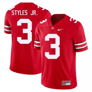 Scarlet #3 Lorenzo Styles Jr. Men Embroidery Jersey | Ohio State Buckeyes Classic High School Football Edition 24097589