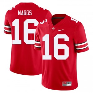 Scarlet #16 Mason Maggs Men Stitched Jersey | Ohio State Buckeyes Elite NCAA Football Edition 38318301