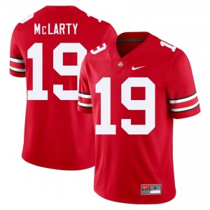 Scarlet #19 Nick McLarty Men Stitched Jersey | Ohio State Buckeyes Classic NCAA Football Edition 86287551