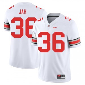 Omar Jah #36 White Men Stitch Jersey | Ohio State Player Football Gear 27707516