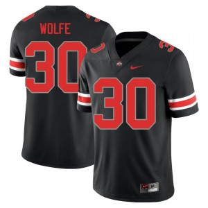 Black #30 Preston Wolfe Men Embroidery Jersey | Ohio State Authentic High School Football Edition 61123139