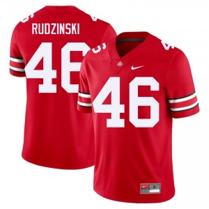 Scarlet #46 Ryan Rudzinski Men Stitch Jersey | Ohio State Buckeyes Licensed Player Football Edition 34481092