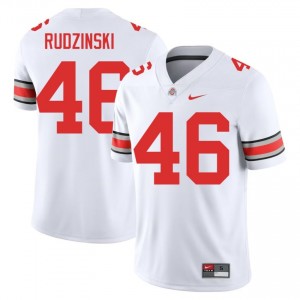 Ryan Rudzinski #46 White Men Embroidery Jersey | Gameday Ohio State High School Football Gear 71619620